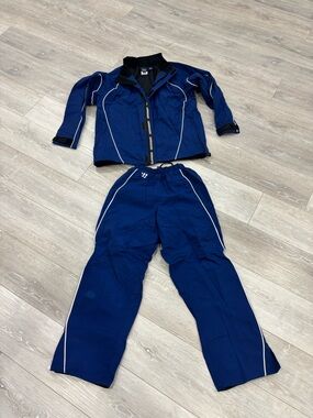 Warrior Youth Navy Blue Active Jacket & Pants Matching Set
